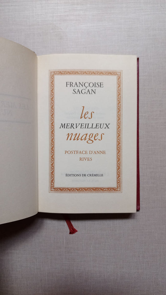 Les merveilleux nuages de Françoise Sagan édition reliée (1972)