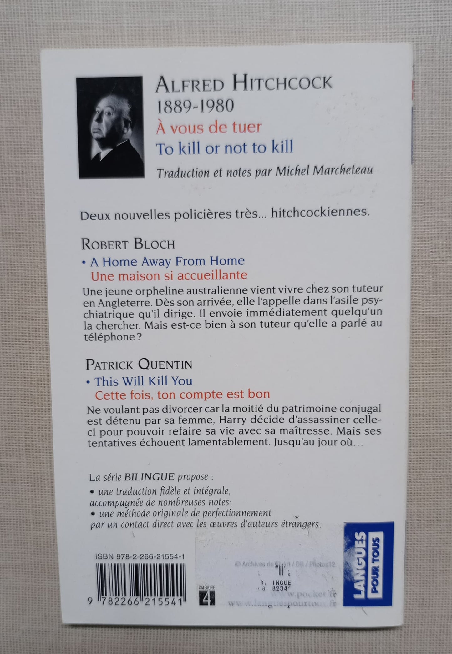 To Kill or Not to Kill - A vous de tuer: Bilingue Hitchcock présente