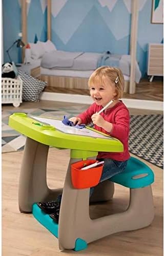 Bureau d'écolier SMOBY - Tableau noir double face -80 Accessoires -...