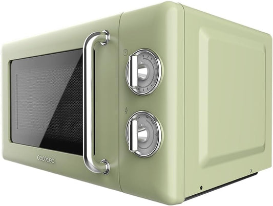 Micro-ondes mécanique Cecotec 20 L Proclean 3010 Retro Green. 700 W...