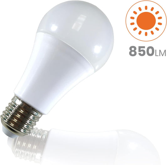 Ampoule LED E27 9W avec capteur crépusculaire. Capteur de lumière...