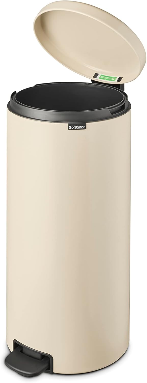 Brabantia - Poubelle à pédale NewIcon 30 L - Grande poubelle pour...