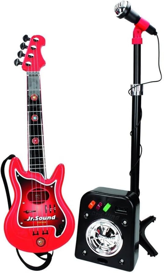 REIG 844 - Coffret jouet guitare 4 cordes et micro amplifié