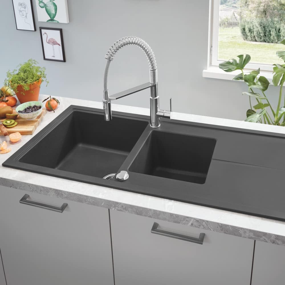 GROHE Get Swift Robinet de cuisine avec bec extractible haut, forme...