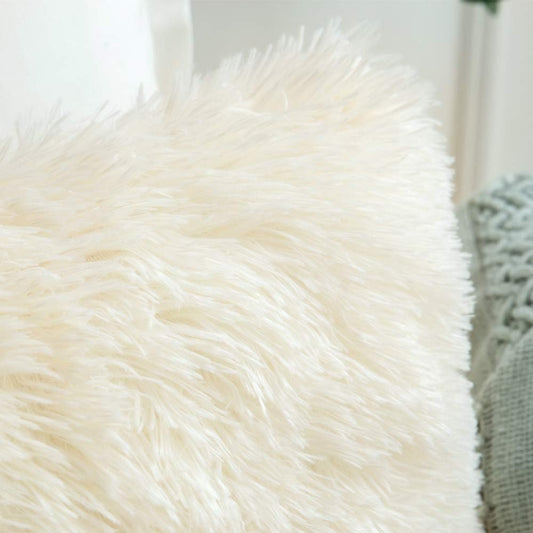 MIULEE Housse de Coussin en Peluche pour canapé, taie d'oreiller en...