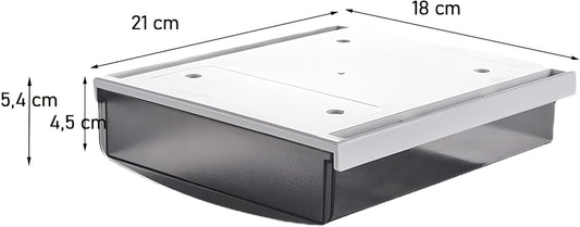 TUKA 2X 1,7L Tiroir Sous Bureau 21x18x5,4cm, Tiroir de Rangement...