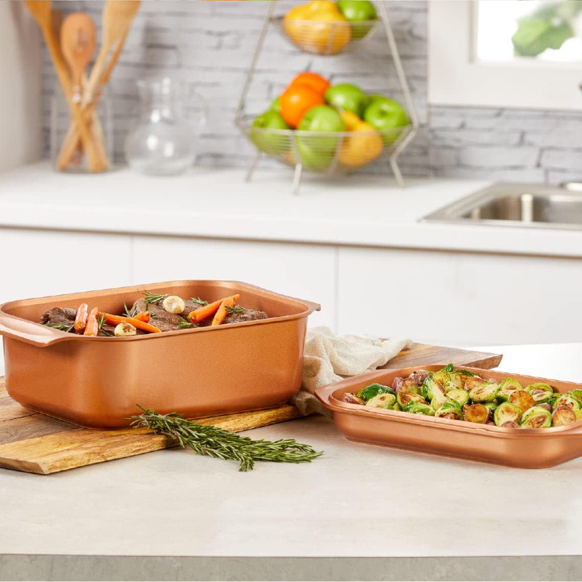 Livington Copperline WonderCooker - Set de cuisine 14 en 1 - Batterie...
