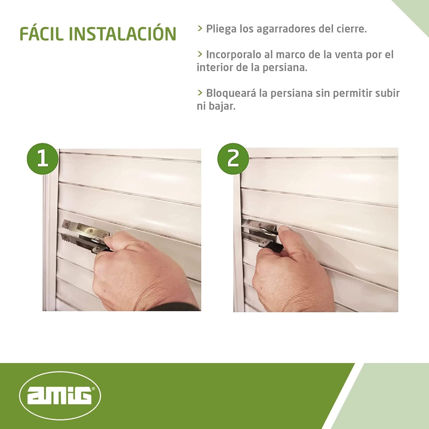 Amig - Fermeture antivol pour stores | Pack 2 unités | �3,2 x...