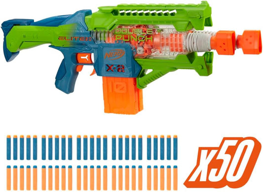 Nerf Elite 2.0 - Lanceur motorisé double punch - 50 fléchettes - 2...
