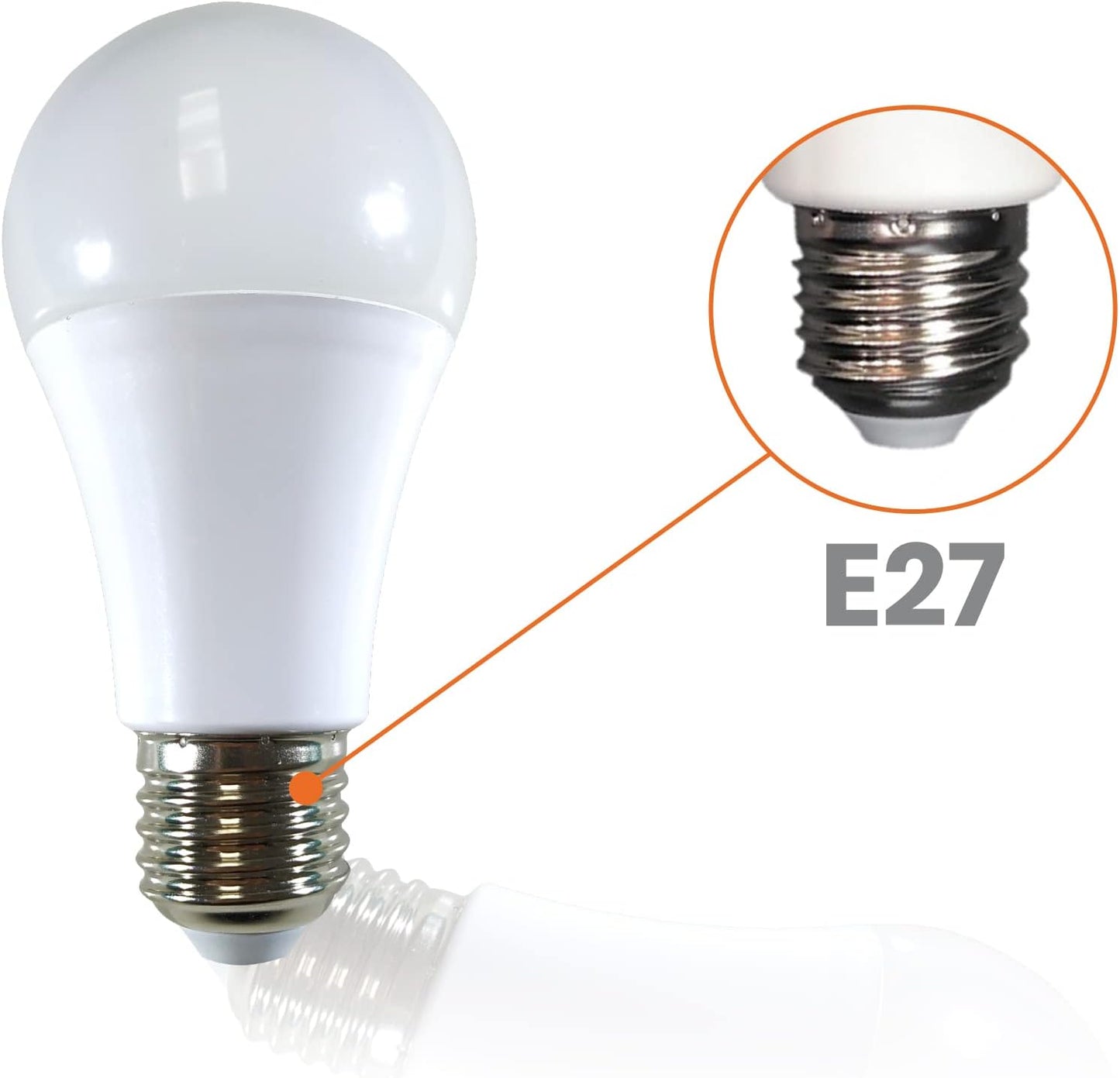Ampoule LED E27 9W avec capteur crépusculaire. Capteur de lumière...