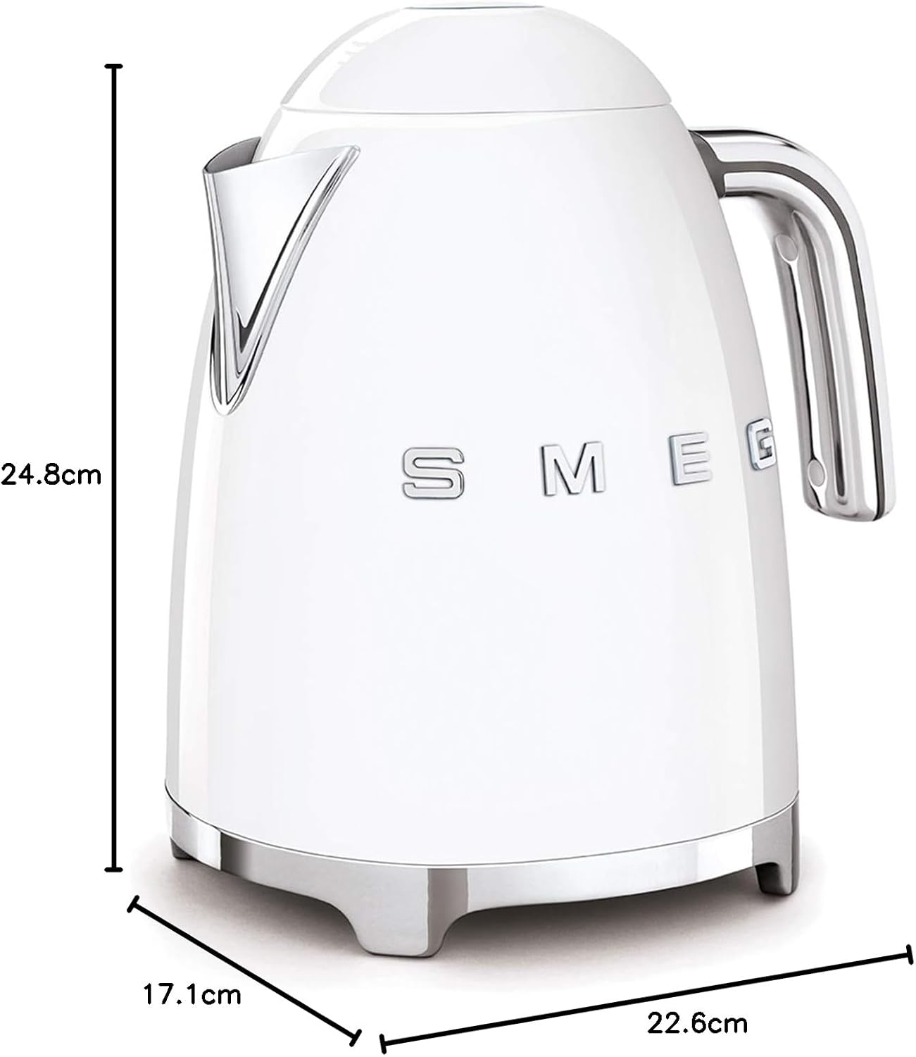 SMEG Chauffe-eau électrique, bouilloire KLF03WHEU, 2400 W, 1,7...
