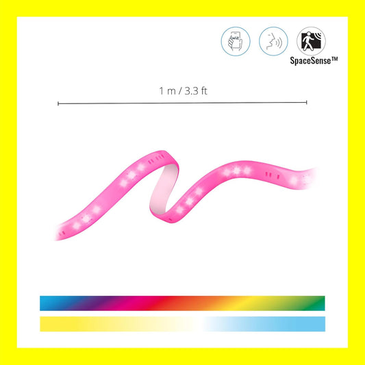 WiZ - Bande LED intelligente, extension de 1 m, lumière blanche RVB...