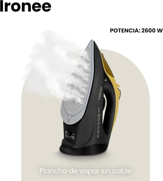 ZEEGMA IRONEE Fer à repasser sans fil avec revêtement céramique 2600...