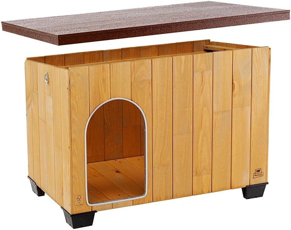 Ferplast BAITA 80 - Niche d'extérieur pour chien, bois éco-durable,...