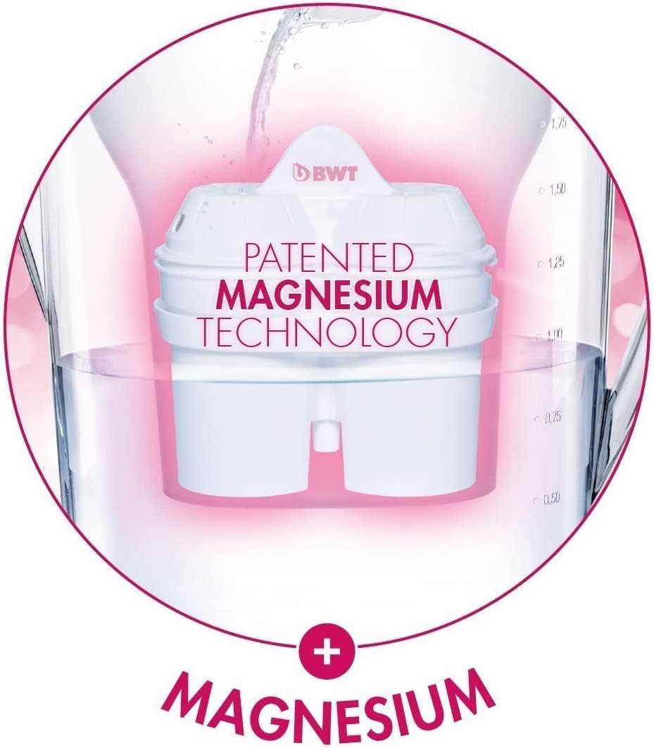 BWT - Carafe filtrante manuelle 2,7L + 12 Filtres au magnésium -...