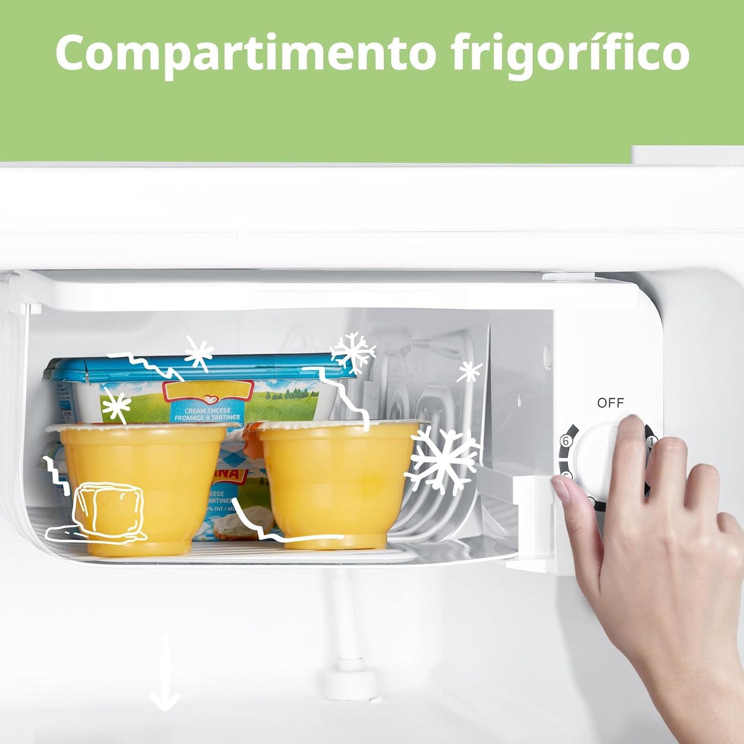 Comfee' RCD50WH2(E) Mini réfrigérateur bar, petit silencieux, mono porte, pour applications en hôtel, maison, bureau, 43 L, blanc, 47,2 x 45 x 49,2 cm