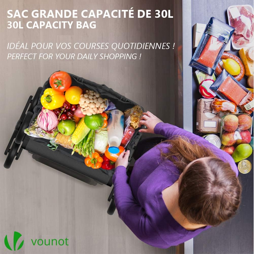 VOUNOT Caddie à 6 Roues pour Monter Les Escaliers, Caddie Pliable,...
