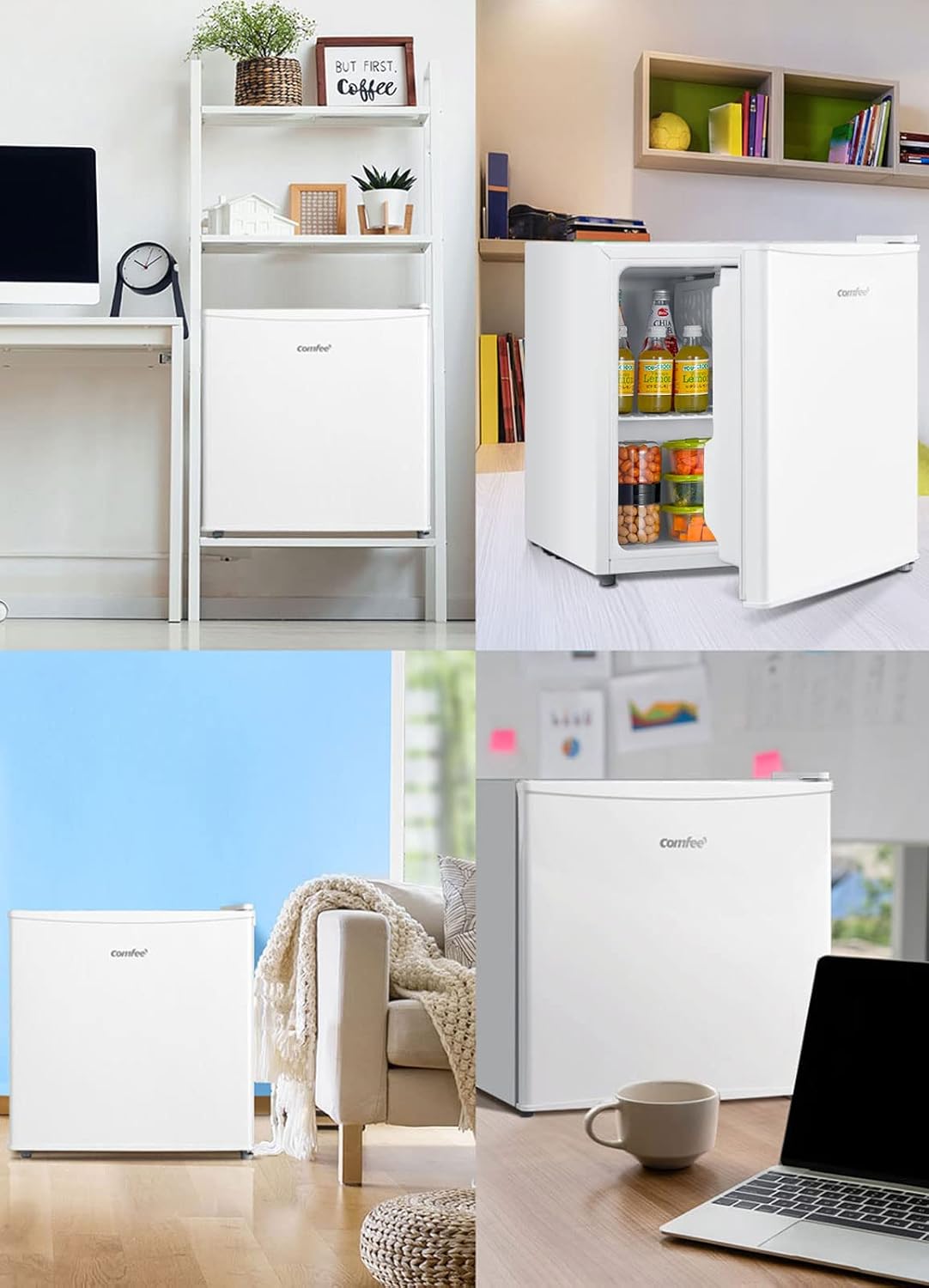 COMFEE' RCD50WH1(E) Réfrigérateur de bureau à une porte de 43 L pour...