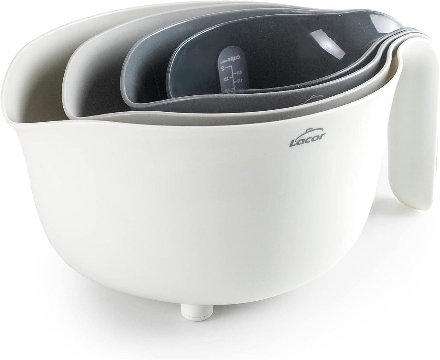 Lacor - 62633 - Lot de 4 bols PRACTIC, 100% sans BPA, Bol mélangeur...