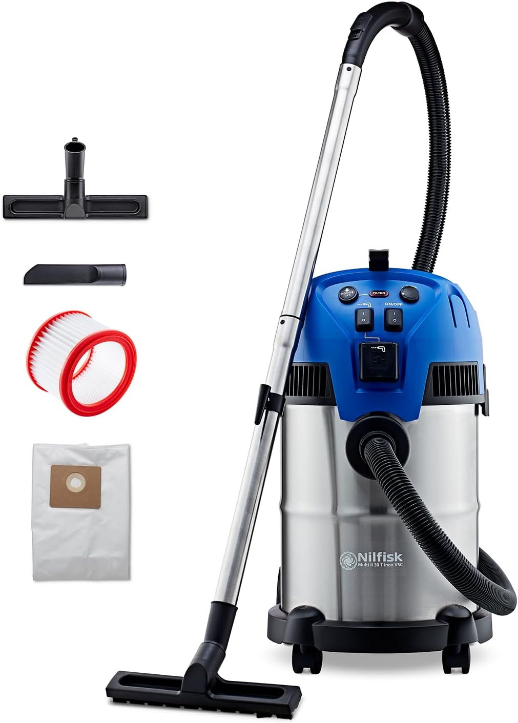 Nilfisk Multi II 30L T Aspirateur Puissant pour Eau et Poussière -...