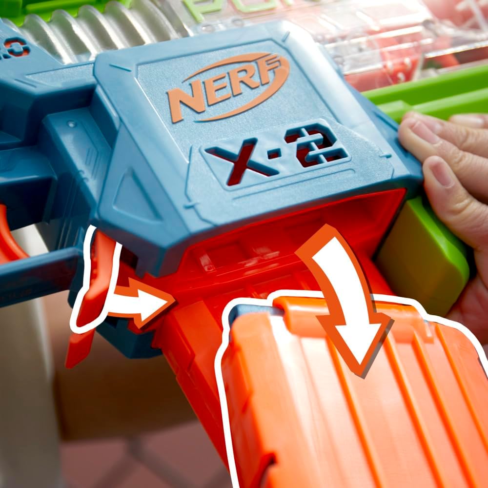 Nerf Elite 2.0 - Lanceur motorisé double punch - 50 fléchettes - 2...