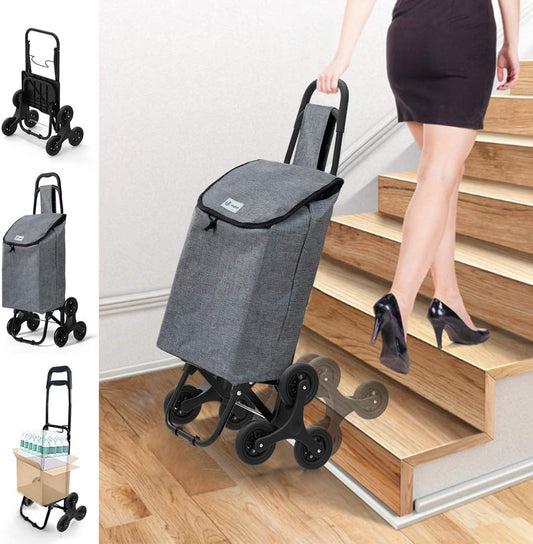 VOUNOT Caddie à 6 Roues pour Monter Les Escaliers, Caddie Pliable,...