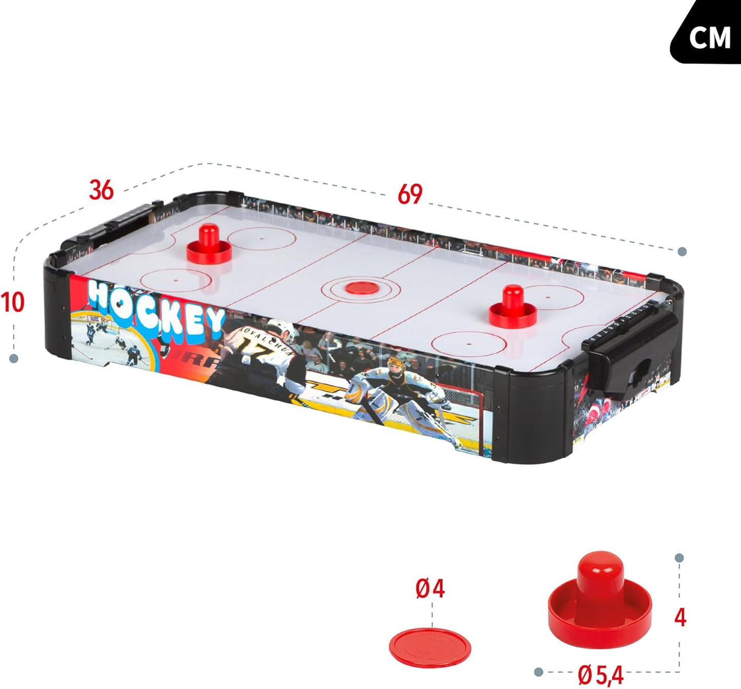 ColorBaby 43315 - Jeu de air hockey sur table, 74 x 36 cm