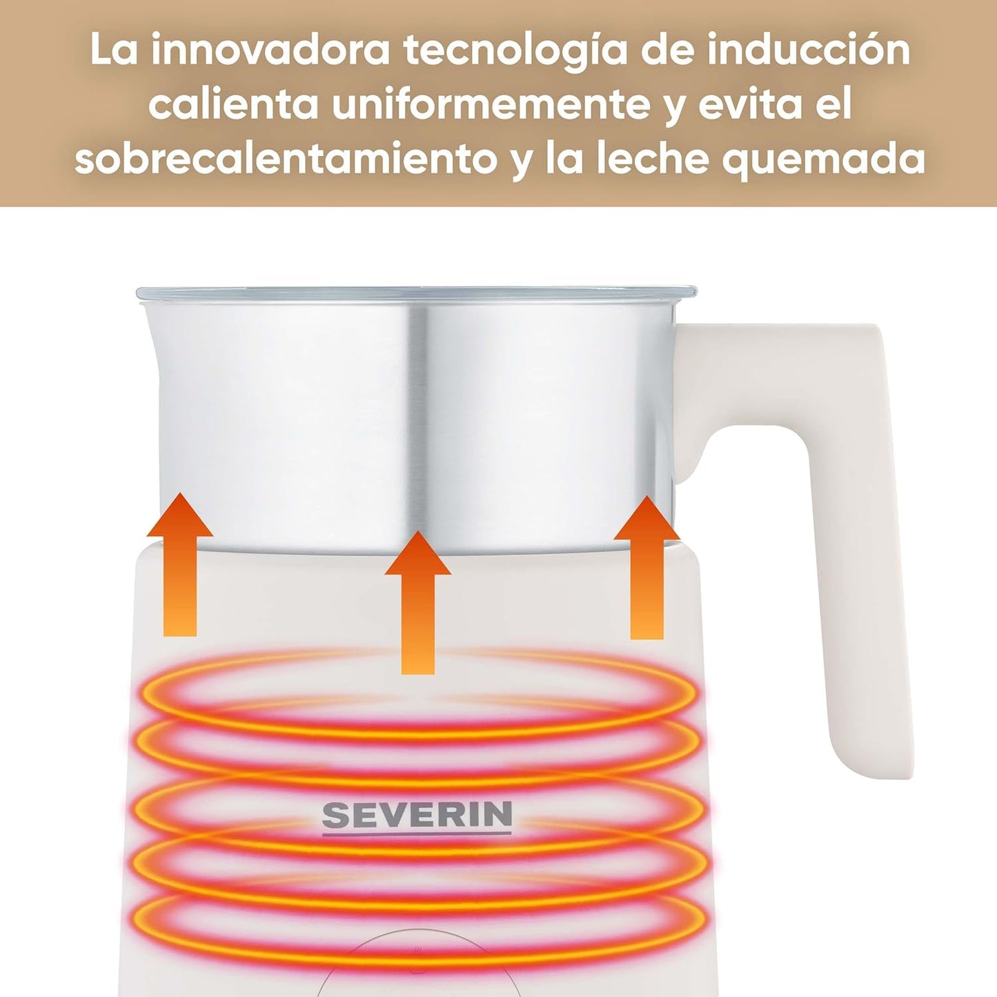 SEVERIN Mousseur à lait à induction, mousseur électrique lavable au...