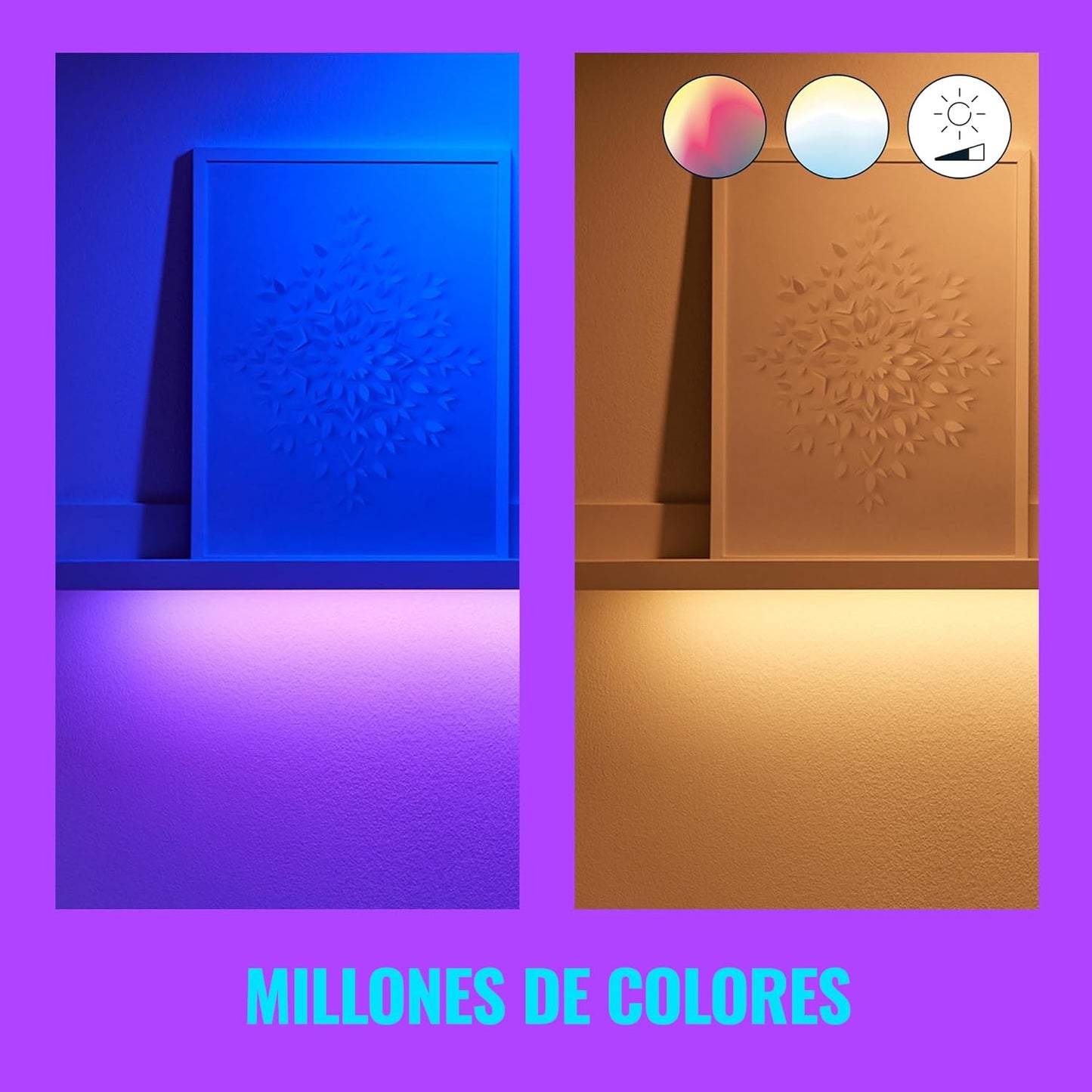 WiZ - Bande LED intelligente, extension de 1 m, lumière blanche RVB...