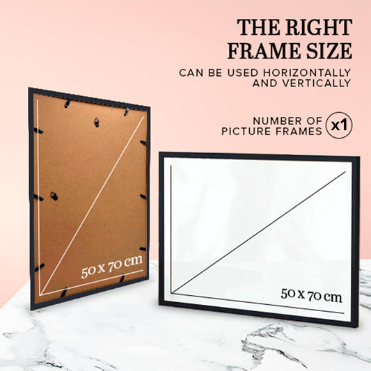 edihome, Cadre 50x70 cm, Cadres Photo, Bois, Blanc, Noir et Marron,...
