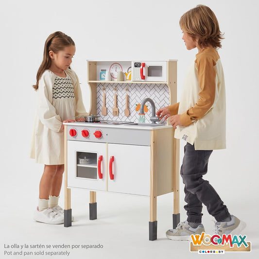 WOOMAX Cuisine jouet avec lumière et son, avec plaque vitrocéramique...