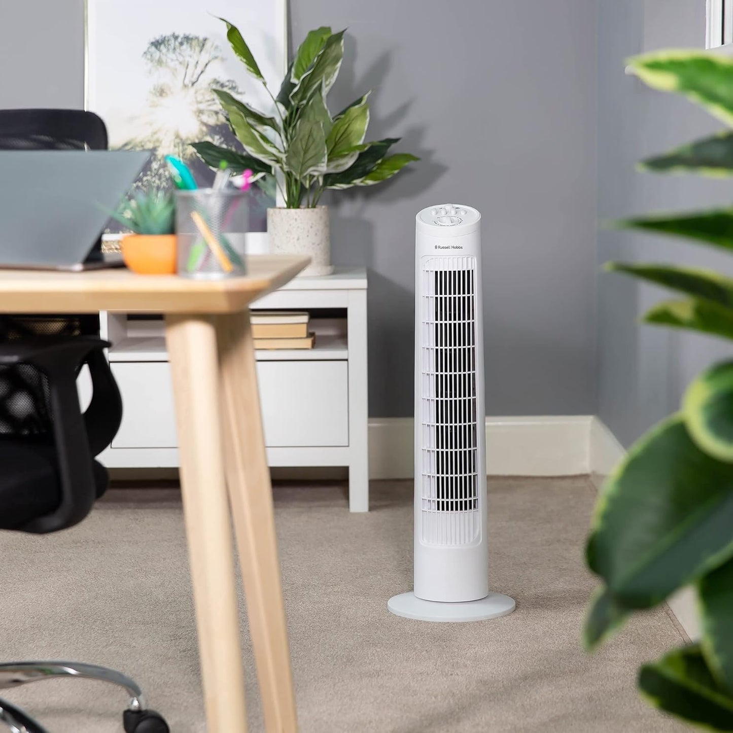 Russell Hobbs Ventilateur tour, 73,66 cm, léger, 3 vitesses,...