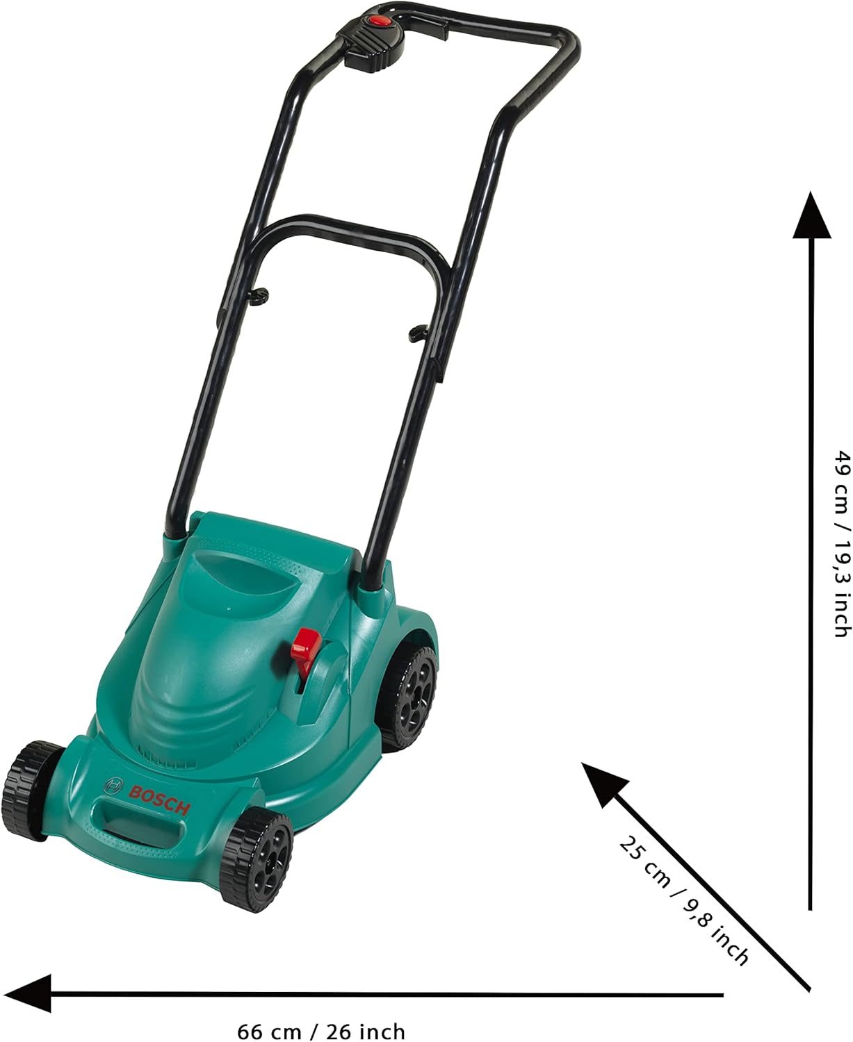Tondeuse à gazon Theo Klein 2702 Bosch Rotak, avec bruit du moteur en...