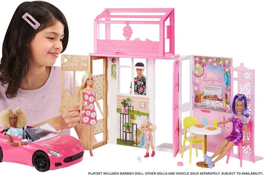 Barbie avec appartement Maison de poupée avec figurine, meubles et...