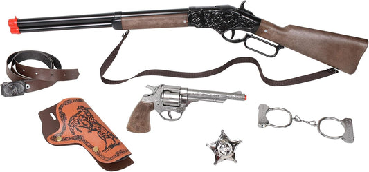 Pistolet à fusil Gonher-Set Cowboy, couleur argent, sans taille...