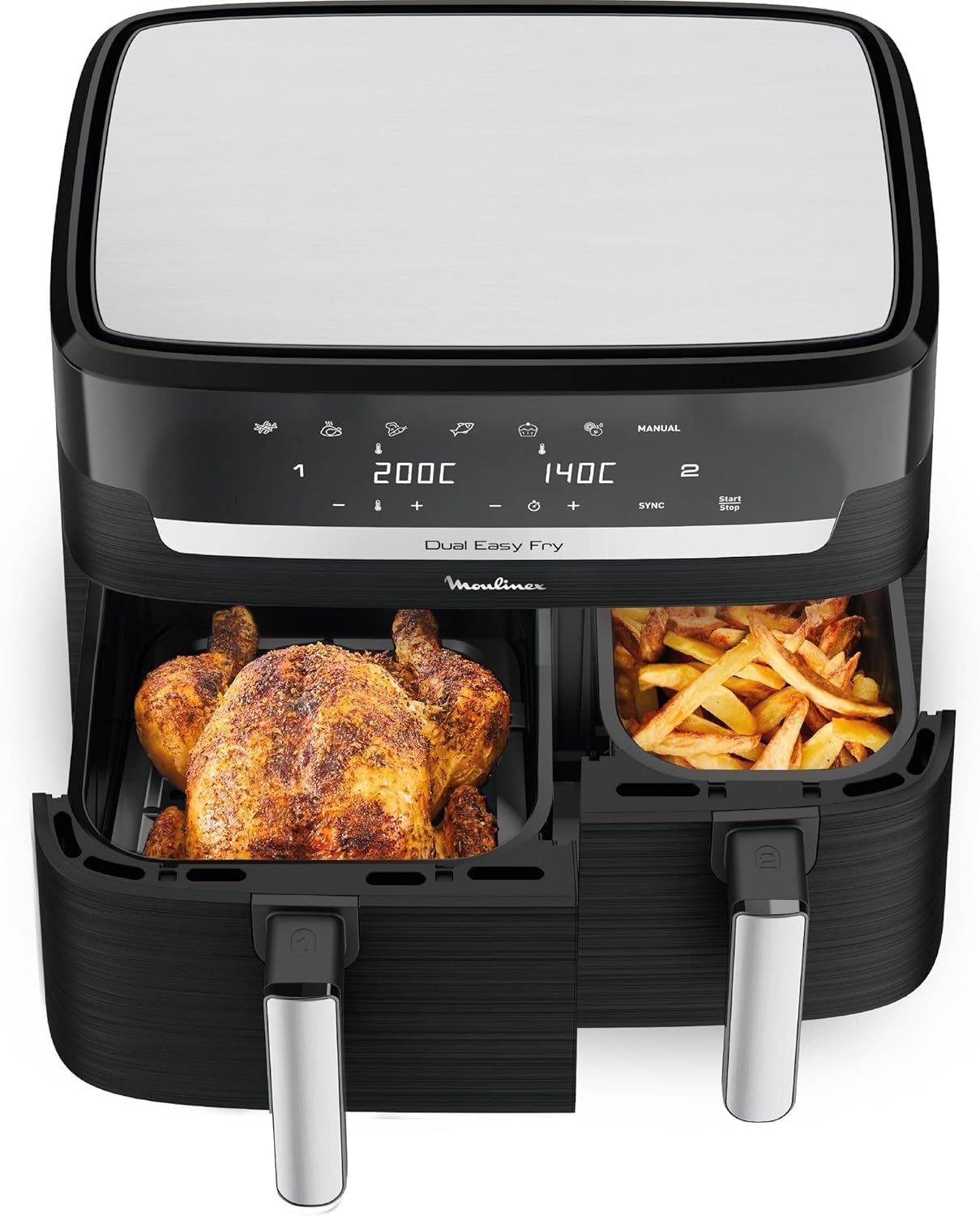 Moulinex Dual Easy Fry 8,3 L – Friteuse double air, économies...