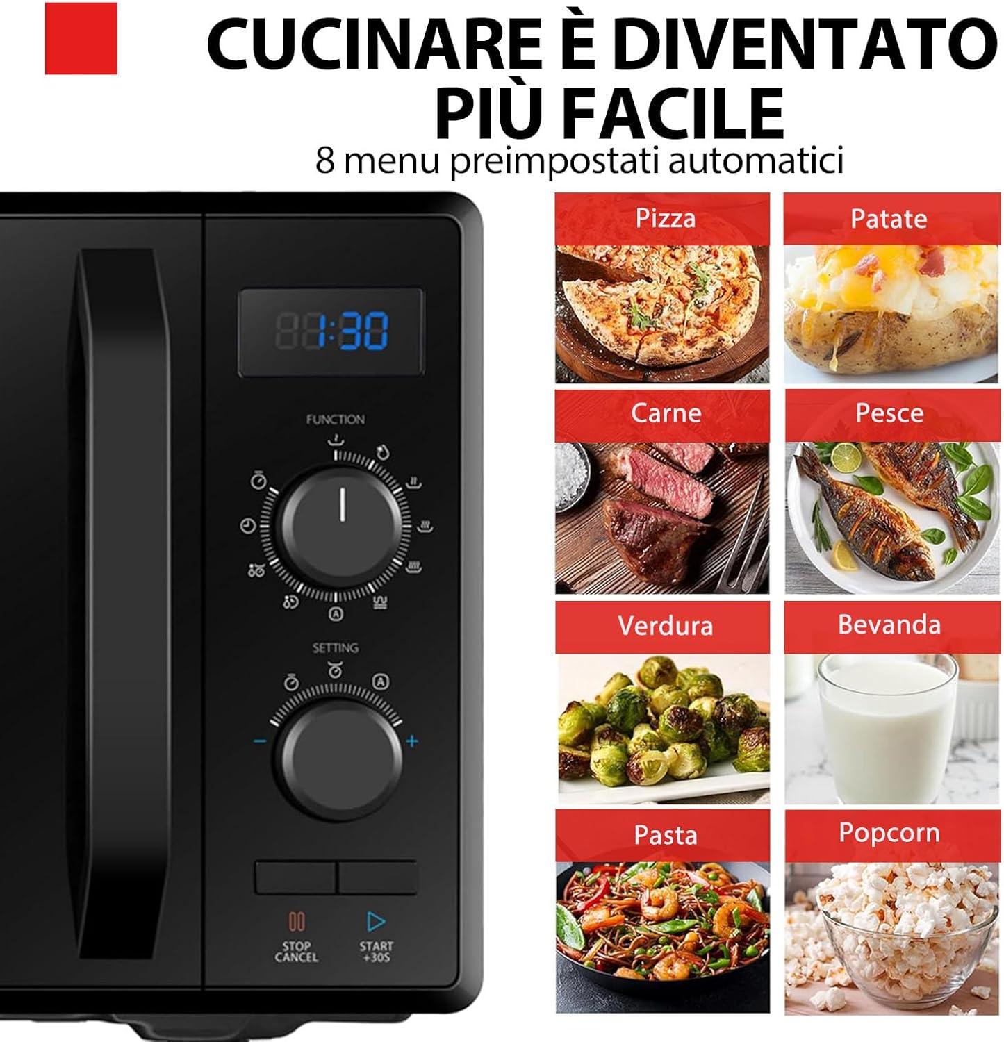 Toshiba MW2-AG23P(BK) Four à micro-ondes avec grill et cuisson...