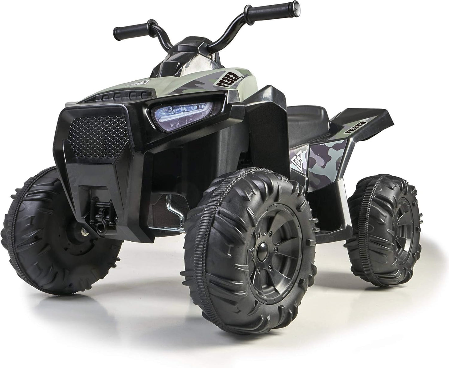 FEBER- Quad Boxer, Véhicule électrique à batterie, 12 V, Vert (Famosa...