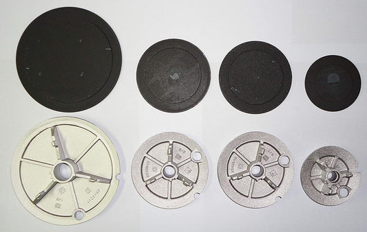 Jpshop Kit 4 Bruciatori + 4 Piattelli Smaltati Compatibili Rex...