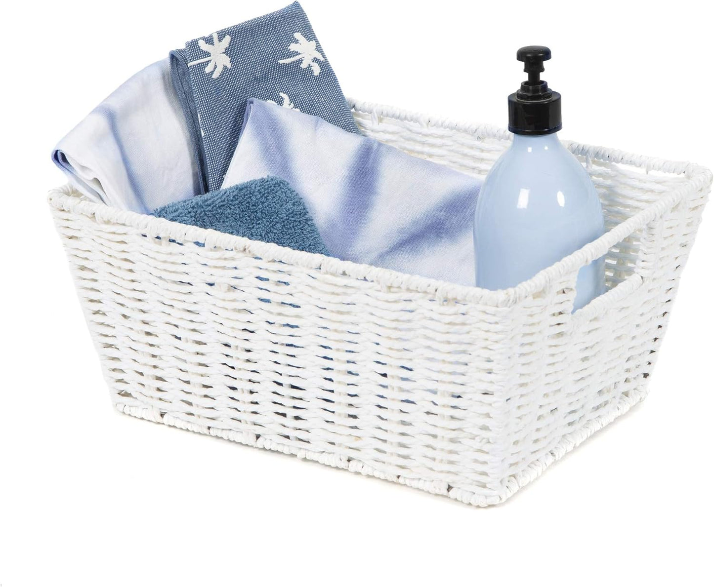 Compacteur Etna Cesto, Carta Intrecciata, Bianco, 31 x 24 x H,14 cm,...