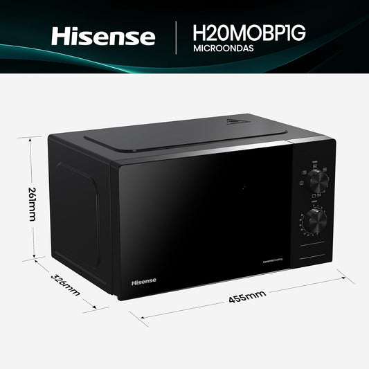 Hisense H20MOBP1G, Micro-ondes avec Grill, Capacité 20 L, Puissance...