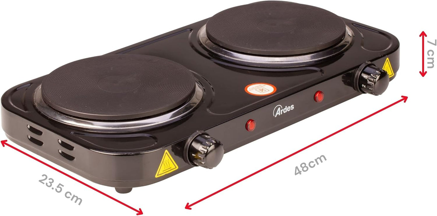 ARDES Cuisinière électrique pour cuisiner, 2500W en acier peint pour...
