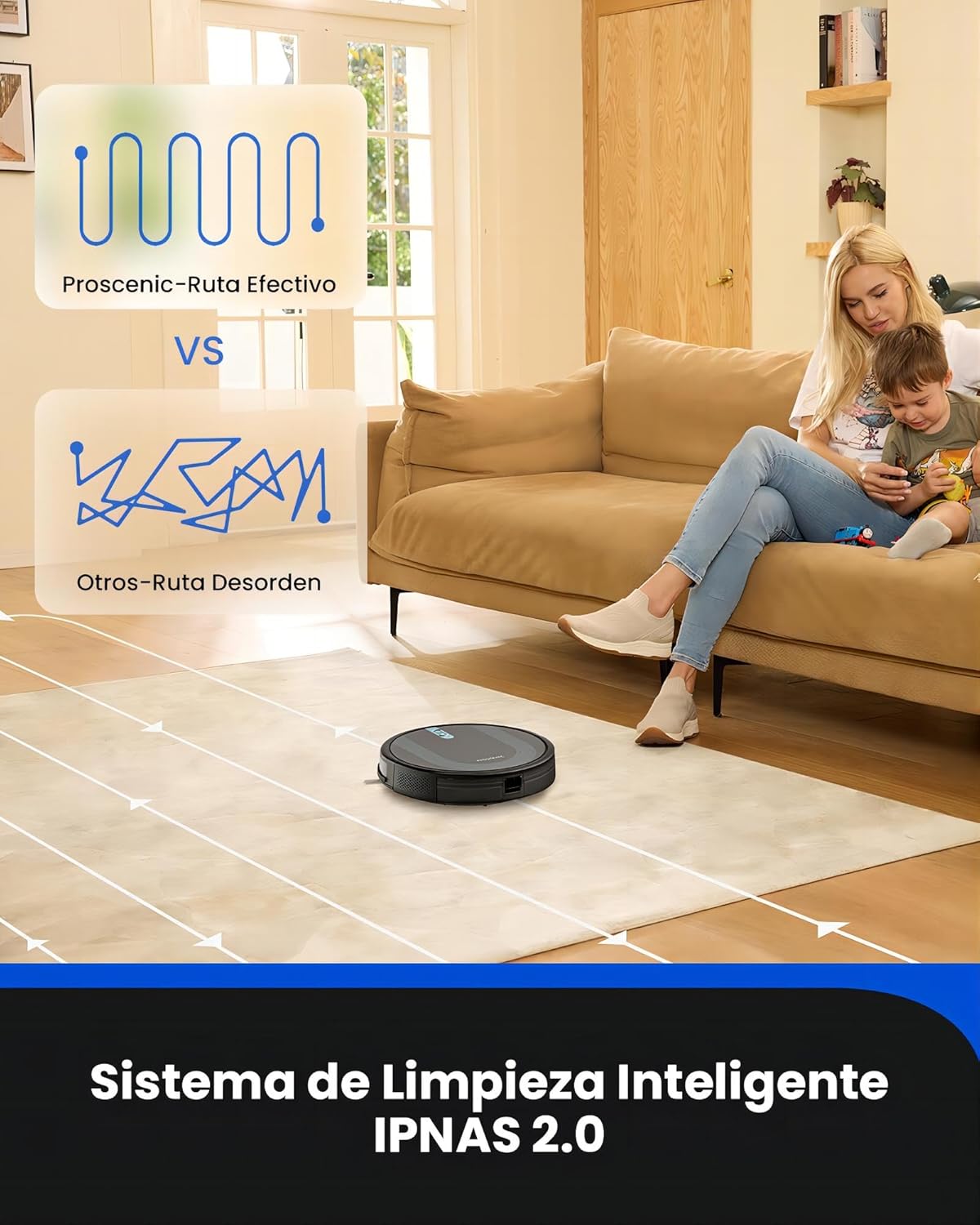 proscenic 850T Robot Aspirateur et Vadrouille, 3000Pa Robot...