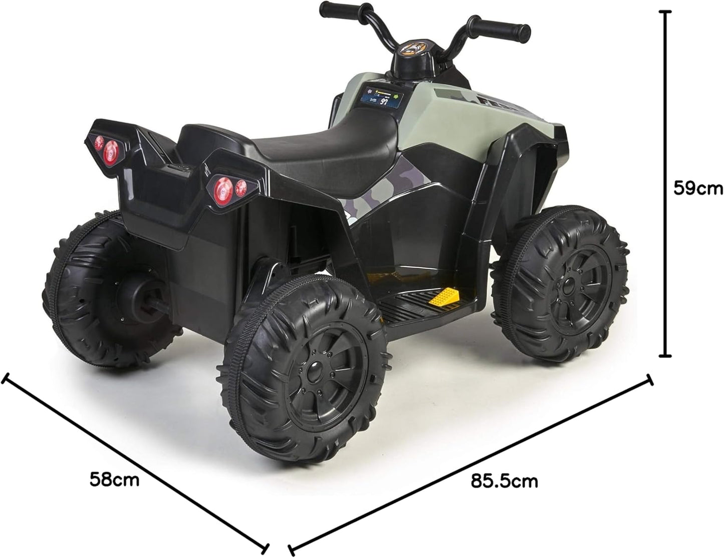 FEBER- Quad Boxer, Véhicule électrique à batterie, 12 V, Vert (Famosa...