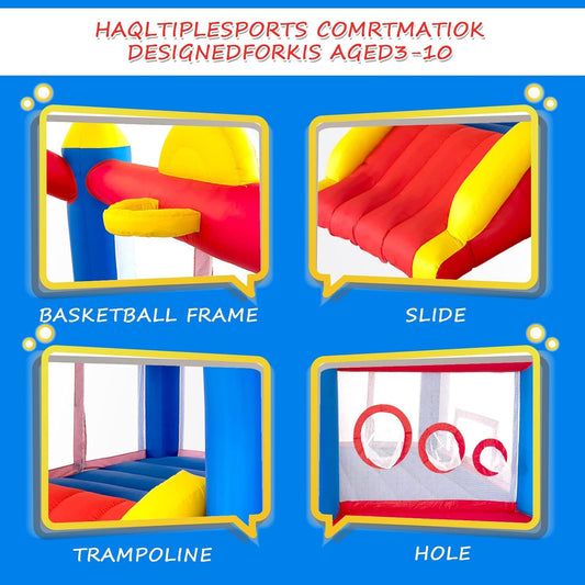 Ballsea Château gonflable avec souffleur, cousu à partir d'un...