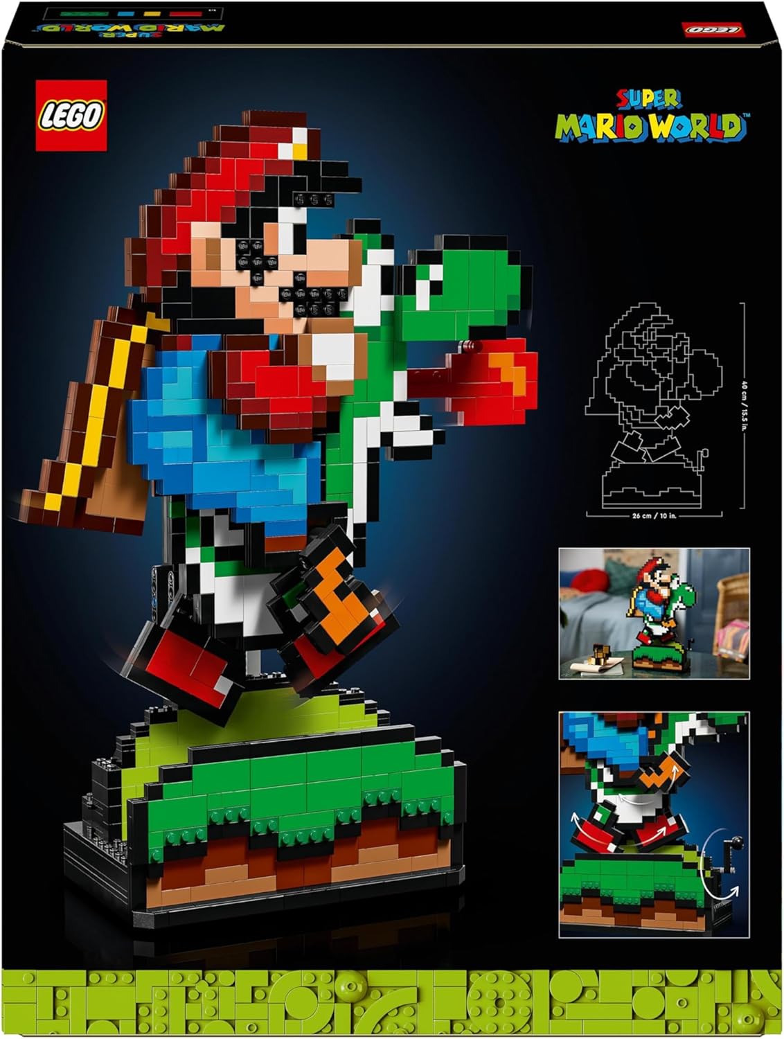 LEGO Super Mario World : Kit de modèles Mario et Yoshi pour adultes...