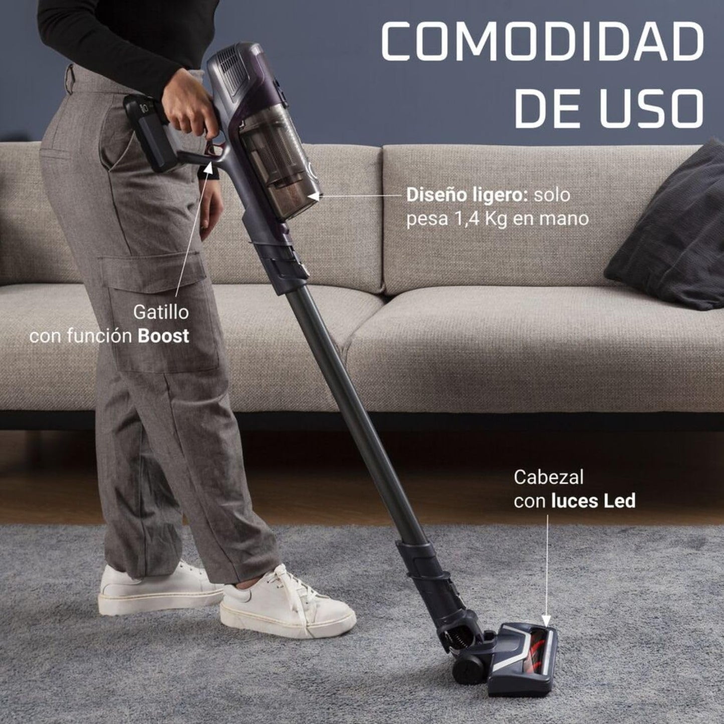 Rowenta XPert 6.60 RH6838 - Aspirateur balai sans fil polyvalent,...