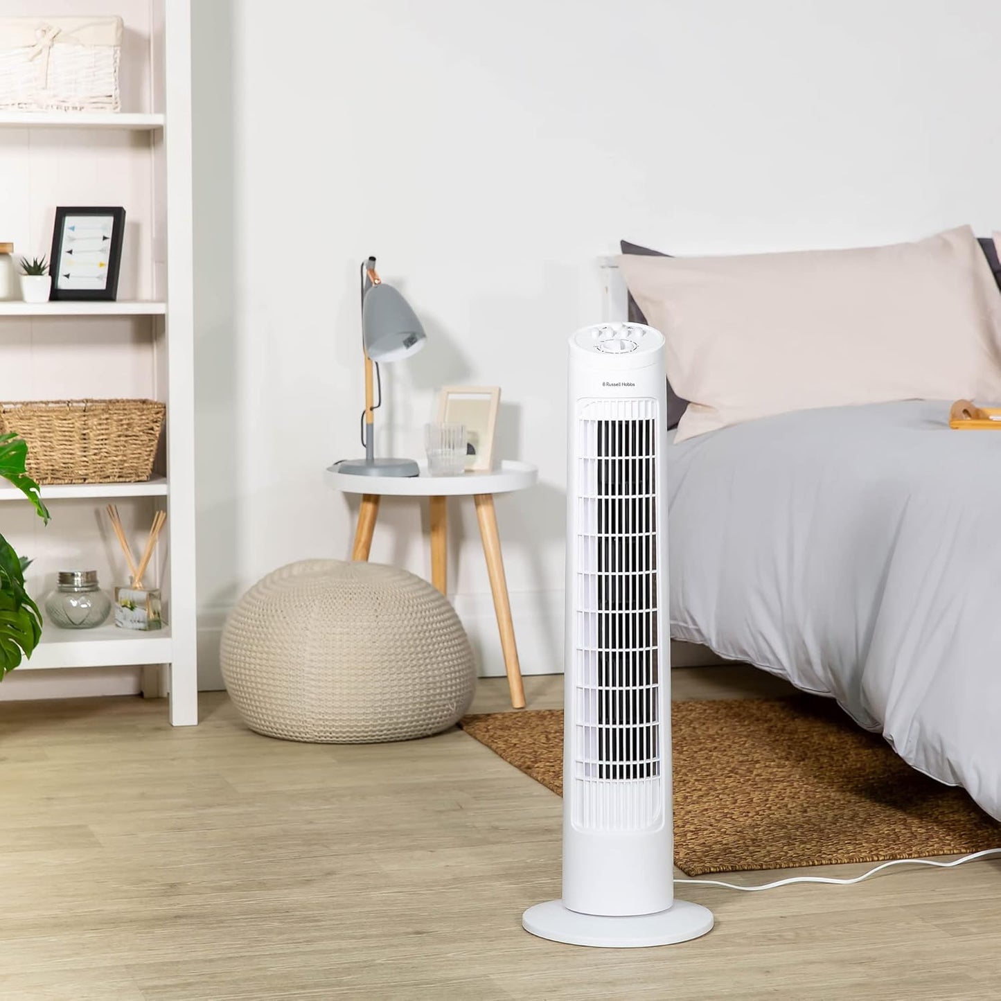 Russell Hobbs Ventilateur tour, 73,66 cm, léger, 3 vitesses,...