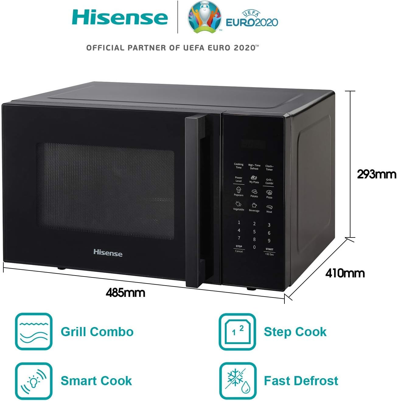 Four à micro-ondes électronique Hisense, capacité 23 L, puissance 800...