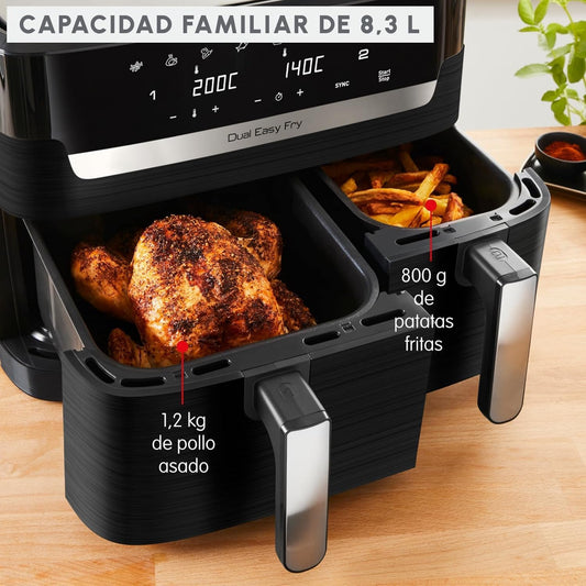 Moulinex Dual Easy Fry 8,3 L – Friteuse double air, économies...